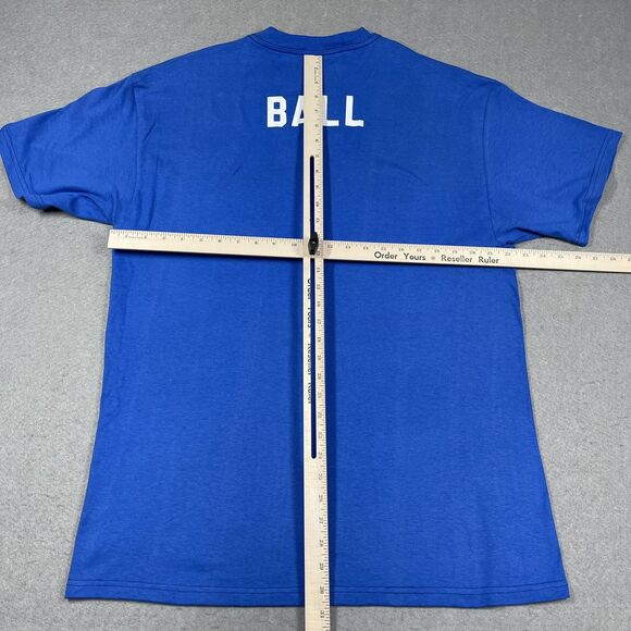 Los Angeles Dodgers Shirt Mens Large Blue Baseball Ball Boy Sideline Game Day - Picture 7 of 10